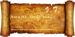 Varajti Terézia névjegykártya
